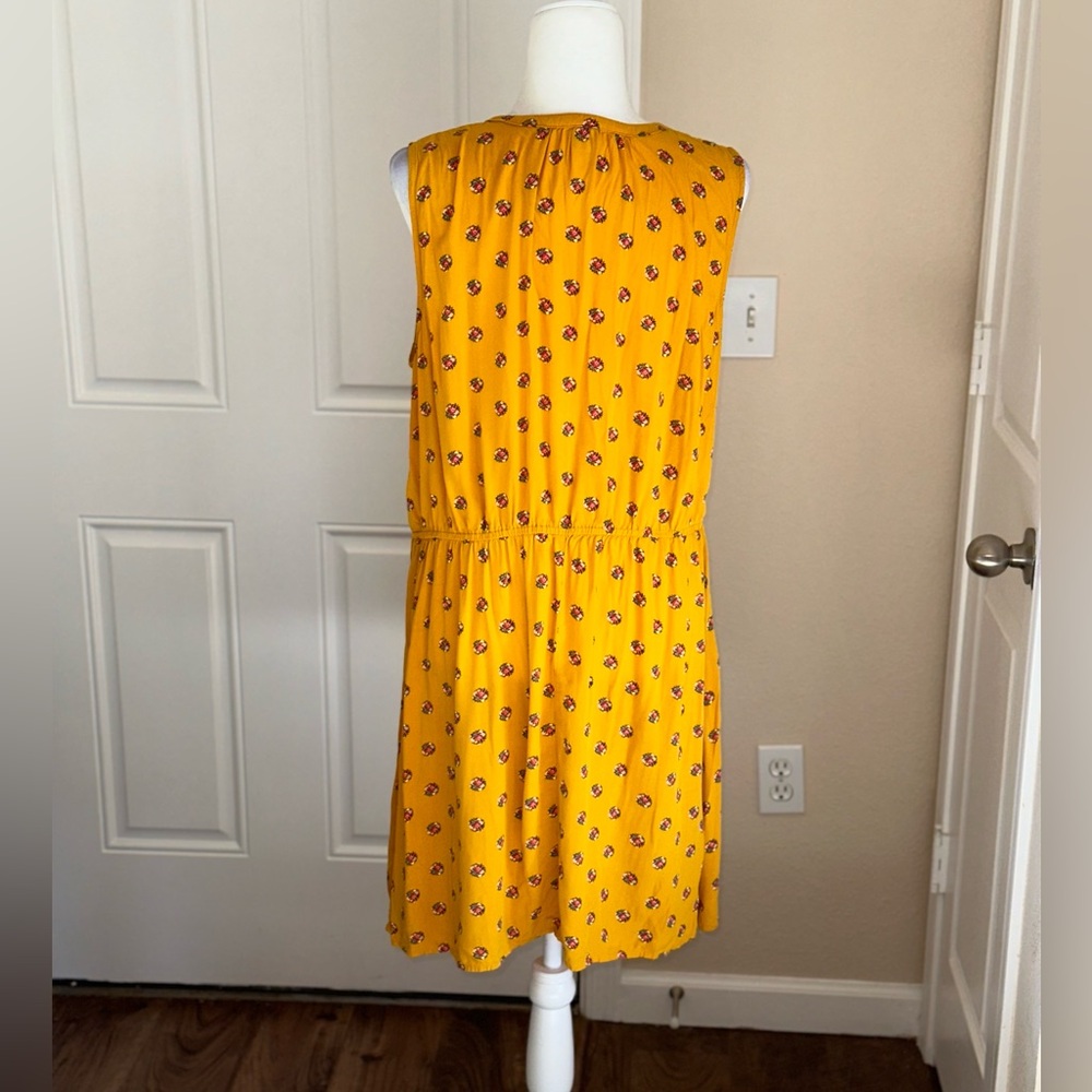 Old Navy Yellow Mustard Floral Dress Size XL - Picture 4 of 6